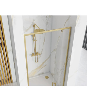 Душевая дверь REA RAPID SWING 90 BRUSHED GOLD  (REA-K2502)