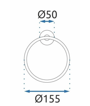 Полотенцедержатель кольцо REA 332915 MIST 05 NICKEL BRUSHED (REA-06903)
