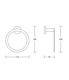 Полотенцедержатель кольцевой VBI URANUS GOLD (VBI-040403GL)