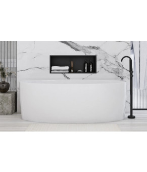Встраиваемая полка REA 30X60 BLACK MATT с ободком (REA-05605)