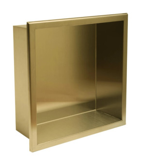 Встраиваемая полка REA 30X30 BRUSHED GOLD с ободком (REA-05606)