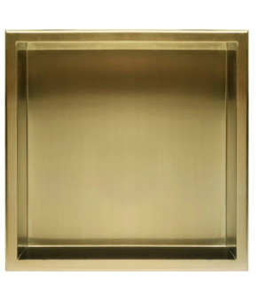 Встраиваемая полка REA 30X30 BRUSHED GOLD с ободком (REA-05606)