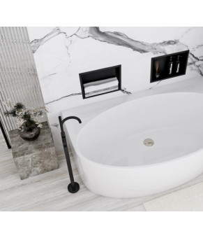 Встраиваемая полка REA 30X30 BLACK MATT с ободком (REA-05603)