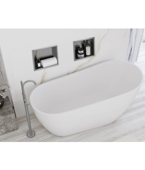 Встраиваемая полка REA 30X30 NICKEL BRUSHED с ободком (REA-05600)