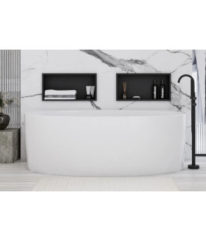 Встраиваемая полка REA 30X45 BLACK MATT с ободком (REA-05604)