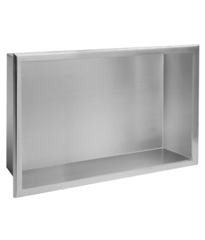 Встраиваемая полка REA 30X45 NICKEL BRUSHED с ободком (REA-05601)