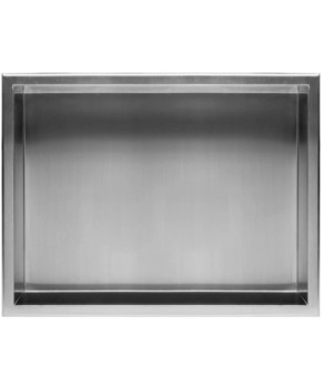 Встраиваемая полка REA 30X45 NICKEL BRUSHED с ободком (REA-05601)