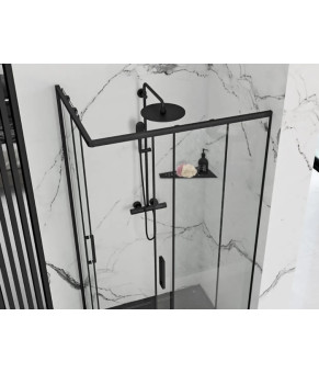 Угловая полка для ванны REA SF05 30 BLACK MATT   (REA-06014)