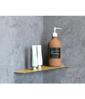 Угловая полка для ванны REA SF05 30 BRUSHED GOLD (REA-06015)