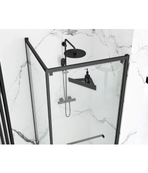 Угловая полка для ванны REA SF07 28 BLACK MATT   (REA-06012)