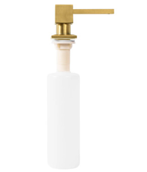 Врезной дозатор для жидкости REA BRUSHED GOLD 330 мл. квадратный * (BAT-05009)