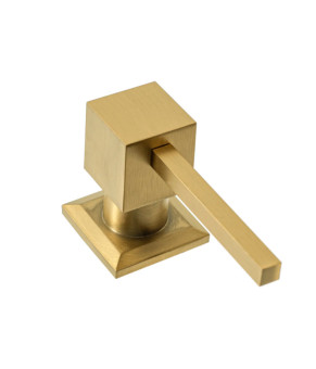 Врезной дозатор для жидкости REA BRUSHED GOLD 330 мл. квадратный * (BAT-05009)