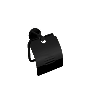 Держатель для туалетной бумаги с крышкой VBI URANUS BLACK (VBI-040413BL)