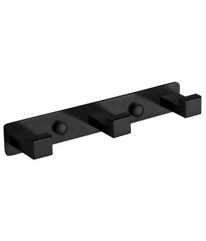 Крючок для полотенец VBI QUADRO BLACK тройной (VBI-049703BL)