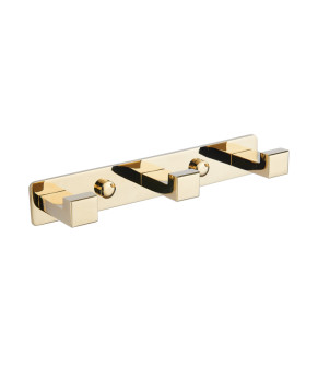 Крючок для полотенец VBI QUADRO GOLD тройной (VBI-049703GL)