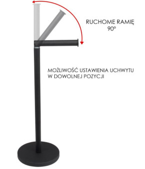 Стойка держатель для туалетной бумаги YOKA SP4 BLACK черная  (P.SP4-BLK)