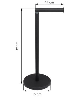 Стойка держатель для туалетной бумаги YOKA SP4 BLACK черная  (P.SP4-BLK)