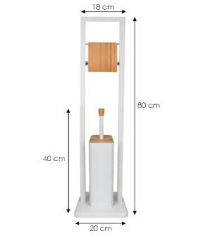 Стойка для ёршика и туалетной бумаги YOKA BARCA WHITE MATT * (PD.BARCA-WHT)