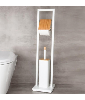 Стойка для ёршика и туалетной бумаги YOKA BARCA WHITE MATT * (PD.BARCA-WHT)