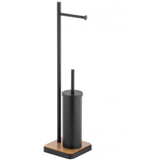 Стойка для ёршика и туалетной бумаги YOKA DYKA BLACK BAMBOO (P.DYKA-BLK)
