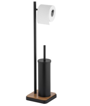 Стойка для ёршика и туалетной бумаги YOKA DYKA BLACK BAMBOO (P.DYKA-BLK)