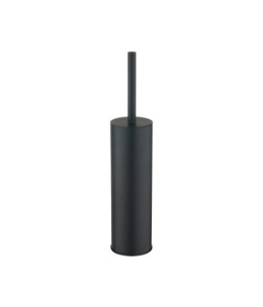 Ёршик для унитаза напольный VBI ROUND M BLACK (VBI-040420BL)