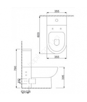 Унитаз-компакт Newarc Modern 3822B