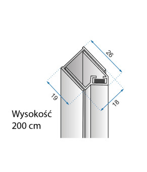 Магнитный профиль REA HUGO BRUSHED GOLD золотой матовый  (REA-K7771)
