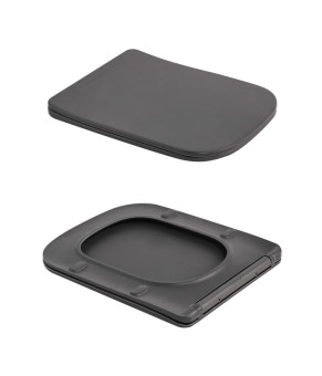 Унітаз підвісний Tern Ultra Quiet 490×365×325 мм, Anthracite, з сидінням Slim Duroplast / Soft-close / Quick Release QT17332303ASAN Qtap