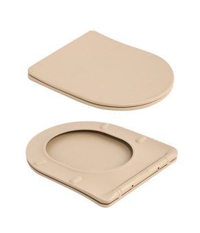 Унітаз підвісний Robin Ultra Quiet 490×365×325 мм, Beige, з сидінням Slim Duroplast / Soft-close / Quick Release QT13332381АSSB Qtap