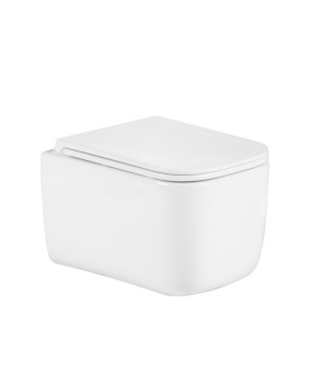 Унітаз підвісний Qtap Gemini Ultra Quiet 485×340×350 мм, White, з сидінням Slim Duroplast / Soft-close / Quick Release QTTAU26W49119
