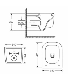 Унітаз підвісний Qtap Gemini Ultra Quiet 485×340×350 мм, White, з сидінням Slim Duroplast / Soft-close / Quick Release QTTAU26W49119