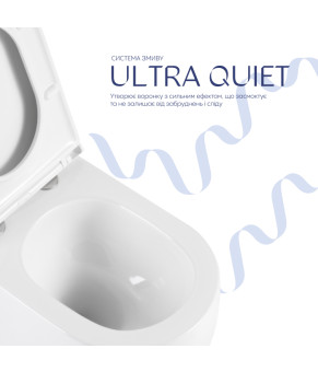 Унітаз підвісний Qtap Taurus Ultra Quiet 515×360×350 мм, White, з сидінням Slim Duroplast / Soft-close / Quick Release QTTAU26W49116