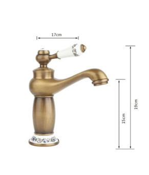 Смеситель для умивальника Epelli Deco Style Retro Bronze