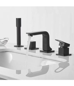 Смеситель на борт ванни с душем и изливом Epelli Mixer Di Bordo Nero