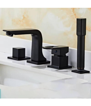 Смеситель на борт ванни с душем и изливом Epelli Mixer Di Bordo Nero