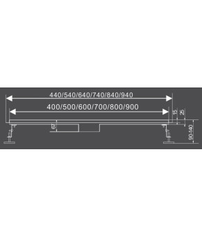 Трап для душа с сухим затвором Epelli Piastrella 90 cm (PST-900)