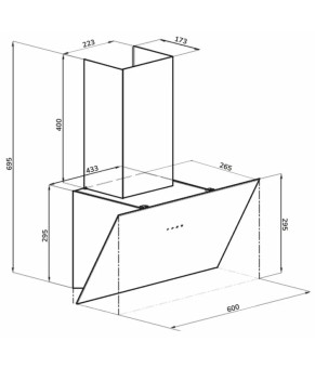 Вытяжка кухонная Fabiano Dona 60 Black 8102.402.1868