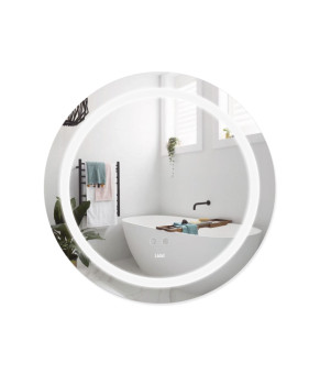Дзеркало Lidz Aria R600 з LED-підсвічуванням Touch, з антизапотіванням, з димером, рег. яскравості LD78LR600 (SD00052337)
