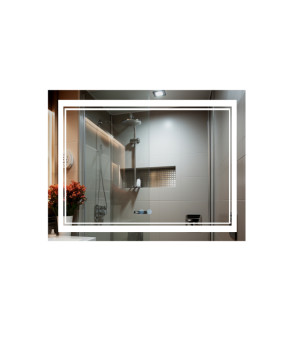 Дзеркало Qtap Cardinal (CA1) 1000х800 з LED-підсвічуванням Touch, з антизапотіванням, з димером, рег. темп. кольору (3000-6500K) QT0478C10080 (SD00052327)
