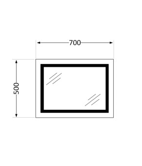 Дзеркало Qtap Mideya (DC-F613) 700х500 з LED-підсвічуванням Touch, з антизапотіванням, димером QT2078NCF7050W (SD00054142)