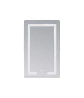 Дзеркало Lidz Kubis (KU2) 500х800 з LED-підсвічуванням Touch, з антизапотіванням, з димером, рег. яскравості LD78LF936508048448 (SD00054572)