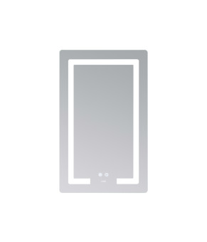 Дзеркало Lidz Kubis (KU2) 500х800 з LED-підсвічуванням Touch, з антизапотіванням, з димером, рег. яскравості LD78LF936508048448 (SD00054572)