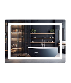 Дзеркало Lidz Kubis (KU2) 1000х800 з LED-підсвічуванням Touch, з антизапотіванням, з димером, рег. яскравості LD78LF6141008048450 (SD00054574)