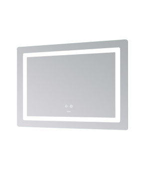 Дзеркало Lidz Kubis (KU2) 900х700 з LED-підсвічуванням Touch, з антизапотіванням, з димером, рег. яскравості LD78LF904907048452 (SD00054576)