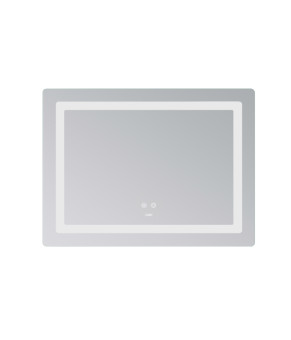 Дзеркало Lidz Kubis (KU2) 800х600 з LED-підсвічуванням Touch, з антизапотіванням, з димером, рег. яскравості LD78LF904806048446 (SD00054570)