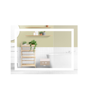 Дзеркало Lidz Kubis (KU1) 900х700 з LED-підсвічуванням Touch, з антизапотіванням, з димером, рег. яскравості LD78LF904907048451 (SD00054575)