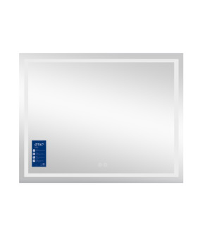 Дзеркало Qtap Mideya (MI1) 1000х700 з LED-підсвічуванням Touch, з антизапотіванням, димером, рег. яскравості QT2078NCF10070 (SD00054603)