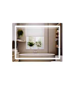 Дзеркало Qtap Cardinal (CA2) 1000х800 з LED-підсвічуванням Touch, з антизапотіванням, з димером, рег. темп. кольору (3000-6500K) QT0478C1008048455 (SD00054579)