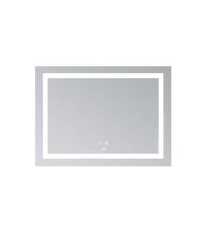 Дзеркало Lidz Kubis (KU1) 700х500 з LED-підсвічуванням Touch, з антизапотіванням, з димером, рег. яскравості LD78LF90448485 (SD00054609)